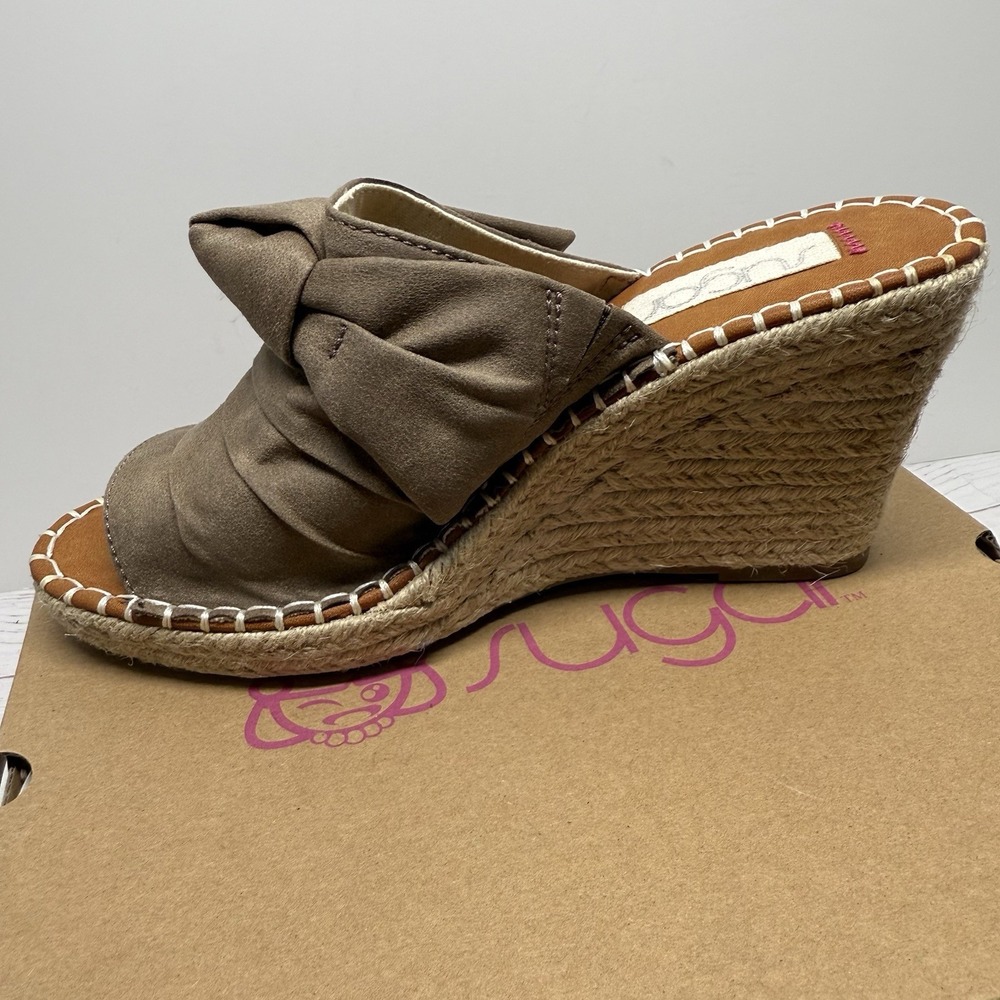 New Sugar Women's Hundreds Wedge Sandal Taupe Brown Size 9.5 WSF613 - Picture 8 of 12